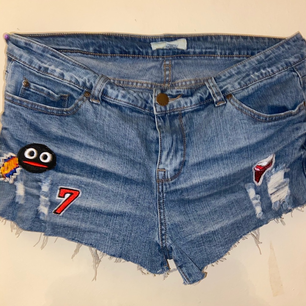 Forever 21 Embellished jean shorts